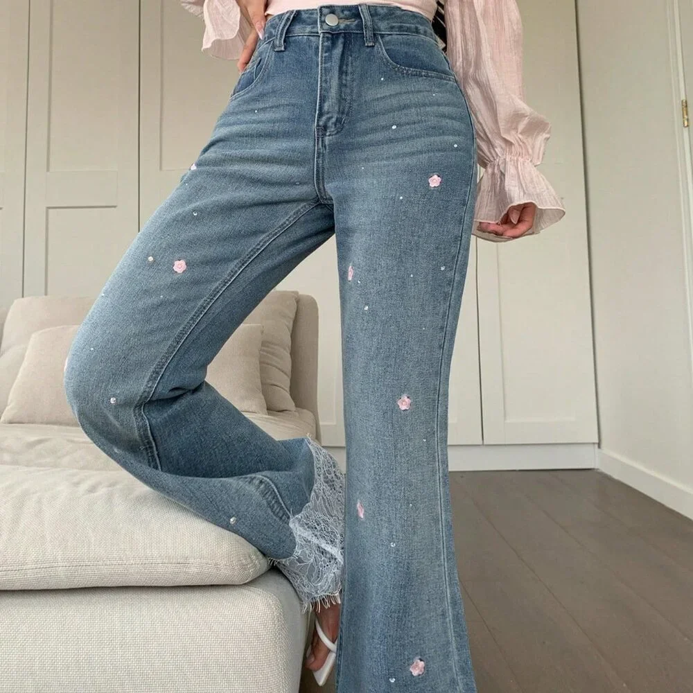 Light Wash Sexy Women's Bell Bottom Jeans